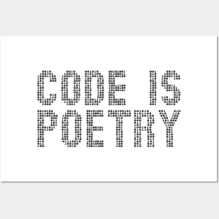 Code Is Poetry funny saying quote programer IT geek nerd Posters and Art